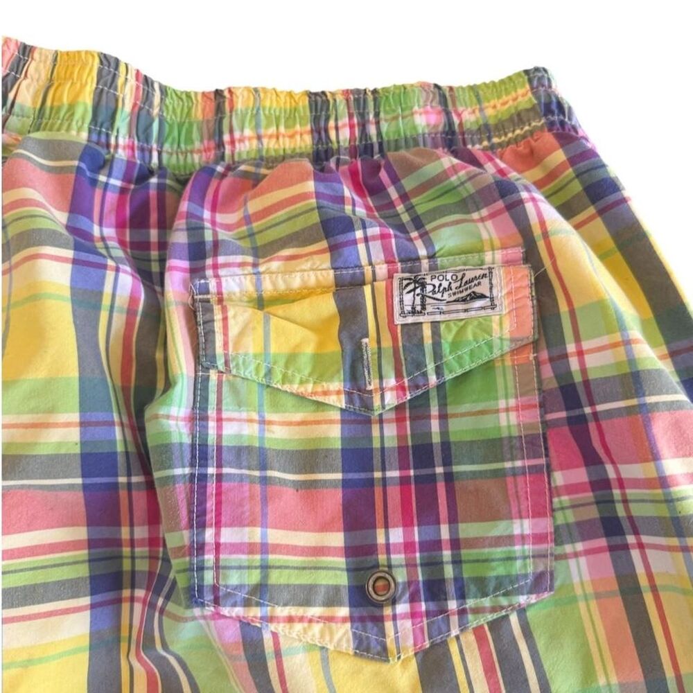 Polo Ralph Lauren Rainbow Plaid Polyester Shorts 4XL Tall Long